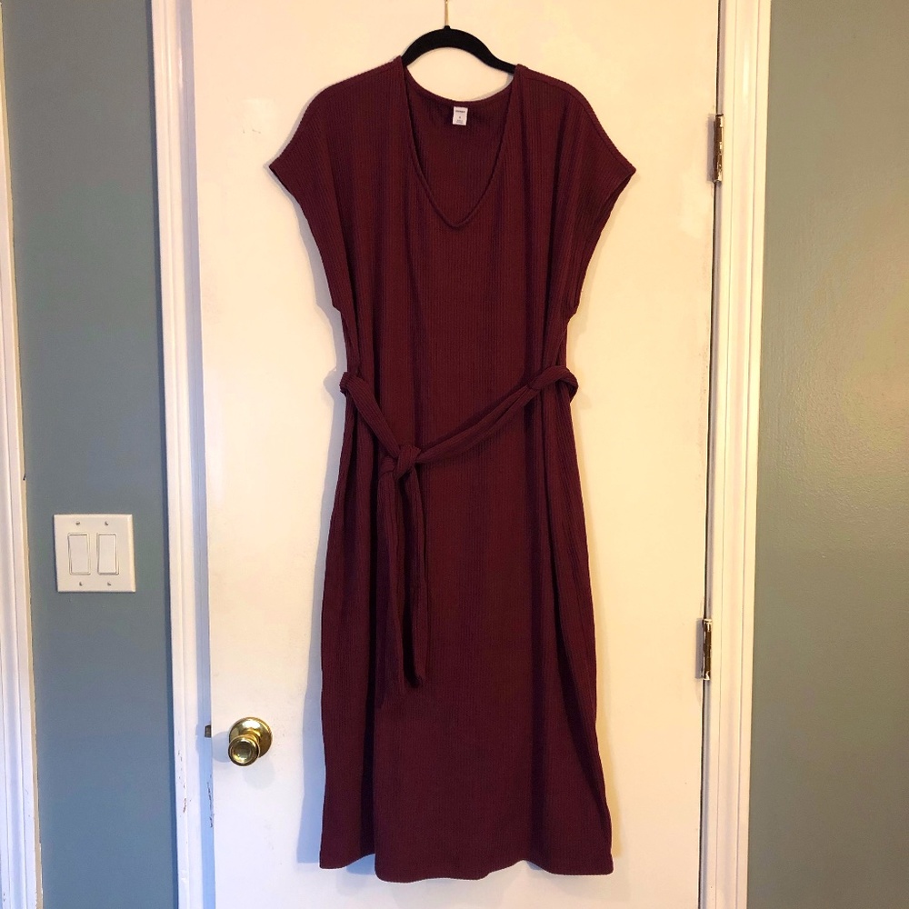 Old Navy Ribbed Knit Midi Dress, XL